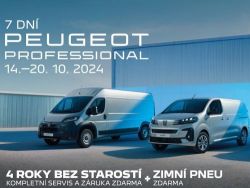 7 DNÍ PEUGEOT PROFESSIONAL JE ZPĚT! Nezmeškejte jedinečnou nabídku.